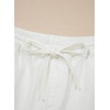 image:imageSIDEFEEL Womens Jean Shorts High Waisted Stretchy Summer Drawstring Elastic Waist Baggy Denim ShortsWhite