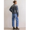 image:imageSidefeel Barrel Jeans for Women Drawstring Wide Leg High Waisted Baggy Stretchy Boyfriend Trendy Cropped Ankle Denim PantsBlue