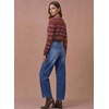 image:imageSidefeel Barrel Jeans for Women Drawstring Wide Leg High Waisted Baggy Stretchy Boyfriend Trendy Cropped Ankle Denim PantsDark Blue