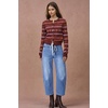 image:imageSidefeel Barrel Jeans for Women Drawstring Wide Leg High Waisted Baggy Stretchy Boyfriend Trendy Cropped Ankle Denim PantsLight Blue