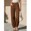image:imageSidefeel Barrel Jeans for Women Trendy Wide Leg High Waisted Cropped Baggy Relax Fit Stretch Pocketed Denim Ankle PantsBrown