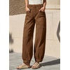 image:imageSidefeel Barrel Jeans for Women Trendy Wide Leg High Waisted Cropped Baggy Relax Fit Stretch Pocketed Denim Ankle PantsBrown