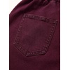 image:imageSidefeel Barrel Jeans for Women Trendy Wide Leg High Waisted Cropped Baggy Relax Fit Stretch Pocketed Denim Ankle PantsBurgundy