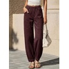 image:imageSidefeel Barrel Jeans for Women Trendy Wide Leg High Waisted Cropped Baggy Relax Fit Stretch Pocketed Denim Ankle PantsCoffee