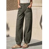 image:imageSidefeel Barrel Jeans for Women Trendy Wide Leg High Waisted Cropped Baggy Relax Fit Stretch Pocketed Denim Ankle PantsGreen