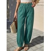 image:imageSidefeel Barrel Jeans for Women Trendy Wide Leg High Waisted Cropped Baggy Relax Fit Stretch Pocketed Denim Ankle PantsLake Green