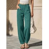 image:imageSidefeel Barrel Jeans for Women Trendy Wide Leg High Waisted Cropped Baggy Relax Fit Stretch Pocketed Denim Ankle PantsLake Green