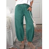 image:imageSidefeel Barrel Jeans for Women Trendy Wide Leg High Waisted Cropped Baggy Relax Fit Stretch Pocketed Denim Ankle PantsLake Green