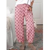 image:imageSidefeel Barrel Jeans for Women Trendy Wide Leg High Waisted Cropped Baggy Relax Fit Stretch Pocketed Denim Ankle PantsPink Brown Dots