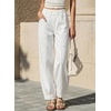 image:imageSidefeel Barrel Jeans for Women Trendy Wide Leg High Waisted Cropped Baggy Relax Fit Stretch Pocketed Denim Ankle PantsWhite