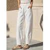 image:imageSidefeel Barrel Jeans for Women Trendy Wide Leg High Waisted Cropped Baggy Relax Fit Stretch Pocketed Denim Ankle PantsWhite