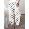 image:imageSidefeel Barrel Jeans for Women Trendy Wide Leg High Waisted Cropped Baggy Relax Fit Stretch Pocketed Denim Ankle PantsWhite Black Dots