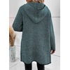 image:imageSidefeel Cardigan Sweaters for Women 2026 Fall Long Sleeve Open Front Contrast Oversized Chunky Hooded Sweaters CoatPeacock Blue