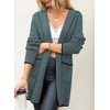 image:imageSidefeel Cardigan Sweaters for Women 2026 Fall Long Sleeve Open Front Contrast Oversized Chunky Hooded Sweaters CoatPeacock Blue