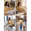 image:imageSidefeel Cardigan Sweaters for Women Lightweight Striped 2026 Long Sleeve Open Front Loose Knit Sweaters ClothesBanana Cream