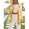 image:imageSidefeel Cardigan Sweaters for Women Lightweight Striped 2026 Long Sleeve Open Front Loose Knit Sweaters ClothesBanana Cream
