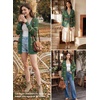 image:imageSidefeel Cardigan Sweaters for Women Lightweight Striped 2026 Long Sleeve Open Front Loose Knit Sweaters ClothesBlackish Green