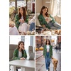 image:imageSidefeel Cardigan Sweaters for Women Lightweight Striped 2026 Long Sleeve Open Front Loose Knit Sweaters ClothesBlackish Green