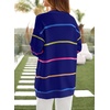 image:imageSidefeel Cardigan Sweaters for Women Lightweight Striped 2026 Long Sleeve Open Front Loose Knit Sweaters ClothesBluing