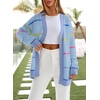 image:imageSidefeel Cardigan Sweaters for Women Lightweight Striped 2026 Long Sleeve Open Front Loose Knit Sweaters ClothesMyosotis