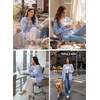 image:imageSidefeel Cardigan Sweaters for Women Lightweight Striped 2026 Long Sleeve Open Front Loose Knit Sweaters ClothesMyosotis