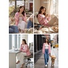 image:imageSidefeel Cardigan Sweaters for Women Lightweight Striped 2026 Long Sleeve Open Front Loose Knit Sweaters ClothesPink