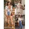 image:imageSidefeel Cardigan Sweaters for Women Lightweight Striped 2026 Long Sleeve Open Front Loose Knit Sweaters ClothesWhite