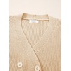 image:imageSidefeel Cardigan Sweaters for Women Long Sleeve Wrap V Neck Double Breasted Cable Knit Oversized Chunky Sweater CoatApricot