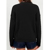 image:imageSidefeel Cardigan Sweaters for Women Long Sleeve Wrap V Neck Double Breasted Cable Knit Oversized Chunky Sweater CoatBlack