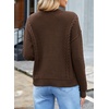 image:imageSidefeel Cardigan Sweaters for Women Long Sleeve Wrap V Neck Double Breasted Cable Knit Oversized Chunky Sweater CoatCoffee