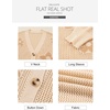 image:imageSidefeel Cardigan for Women Crochet Knit Button See Through Lightweight Long Sleeve Sweater TopsParchment