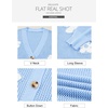 image:imageSidefeel Cardigan for Women Crochet Knit Button See Through Lightweight Long Sleeve Sweater TopsSky Blue