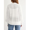 image:imageSidefeel Cardigan for Women Crochet Knit Button See Through Lightweight Long Sleeve Sweater TopsWhite