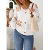 image:imageSidefeel Cardigan for Women Crochet Knit Button See Through Lightweight Long Sleeve Sweater TopsWhite