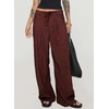 image:imageSidefeel Corduroy Pants Women Wide Leg High Waisted Elastic Drawstring Loose Baggy Fall Winter Casual PantsBurgundy