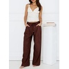 image:imageSidefeel Corduroy Pants Women Wide Leg High Waisted Elastic Drawstring Loose Baggy Fall Winter Casual PantsBurgundy