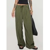 image:imageSidefeel Corduroy Pants Women Wide Leg High Waisted Elastic Drawstring Loose Baggy Fall Winter Casual PantsGreen