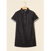 image:imageSidefeel Denim Dress for Women Casual Short Sleeve Collared Button Down Jean Dress Trendy A Line Summer Shirt DressBlack