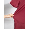 image:imageSidefeel Denim Dress for Women Casual Short Sleeve Collared Button Down Jean Dress Trendy A Line Summer Shirt DressBurgundy