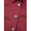 image:imageSidefeel Denim Dress for Women Casual Short Sleeve Collared Button Down Jean Dress Trendy A Line Summer Shirt DressBurgundy