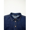 image:imageSidefeel Denim Dress for Women Casual Short Sleeve Collared Button Down Jean Dress Trendy A Line Summer Shirt DressDark Blue