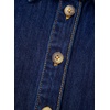 image:imageSidefeel Denim Dress for Women Casual Short Sleeve Collared Button Down Jean Dress Trendy A Line Summer Shirt DressDark Blue