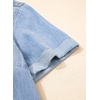 image:imageSidefeel Denim Dress for Women Casual Short Sleeve Collared Button Down Jean Dress Trendy A Line Summer Shirt DressIceland Blue