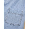 image:imageSidefeel Denim Dress for Women Casual Short Sleeve Collared Button Down Jean Dress Trendy A Line Summer Shirt DressIceland Blue