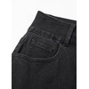 image:imageSidefeel Jean Skorts for Woman High Waisted Casual Stretchy Jean Skirt Side Slit Mini Denim Skirt with PocketsBlack