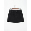 image:imageSidefeel Jean Skorts for Woman High Waisted Casual Stretchy Jean Skirt Side Slit Mini Denim Skirt with PocketsBlack