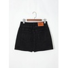 image:imageSidefeel Jean Skorts for Woman High Waisted Casual Stretchy Jean Skirt Side Slit Mini Denim Skirt with PocketsBlack