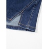 image:imageSidefeel Jean Skorts for Woman High Waisted Casual Stretchy Jean Skirt Side Slit Mini Denim Skirt with PocketsBlue