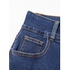 image:imageSidefeel Jean Skorts for Woman High Waisted Casual Stretchy Jean Skirt Side Slit Mini Denim Skirt with PocketsDeep Blue