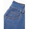 image:imageSidefeel Jean Skorts for Woman High Waisted Casual Stretchy Jean Skirt Side Slit Mini Denim Skirt with PocketsLight Blue